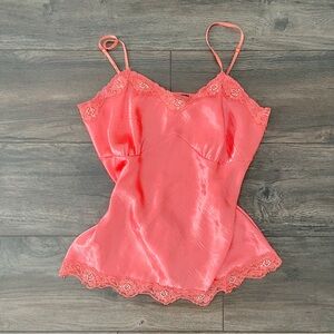 Vintage Y2K Studio Y Coral Beaded Satin Cami Top